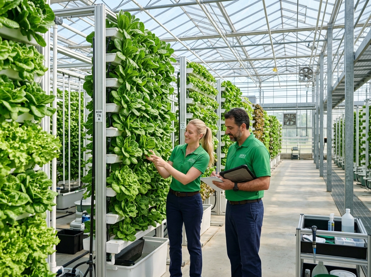 Saudi Hydroponic Vertical Farm Harvest